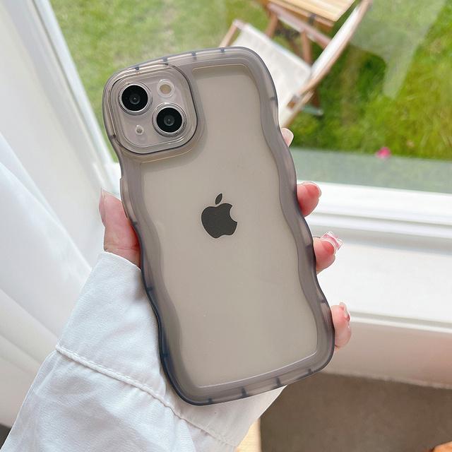 

Ottwn модный милый противоударный чехол с волнистой рамкой для iPhone 11 12 13 Pro Max X XR XS Max 7 8 Plus SE 2020, мягкая задняя крышка из ТПУ For iPhone 13Pro Max