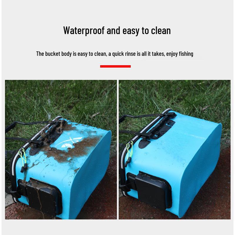 Faltbarer Fischeimer mit Deckel - Aufbewahrungs- & Transportbehälter für lebende Fische, Langlebig & Verdickt, Kostenloser Versand