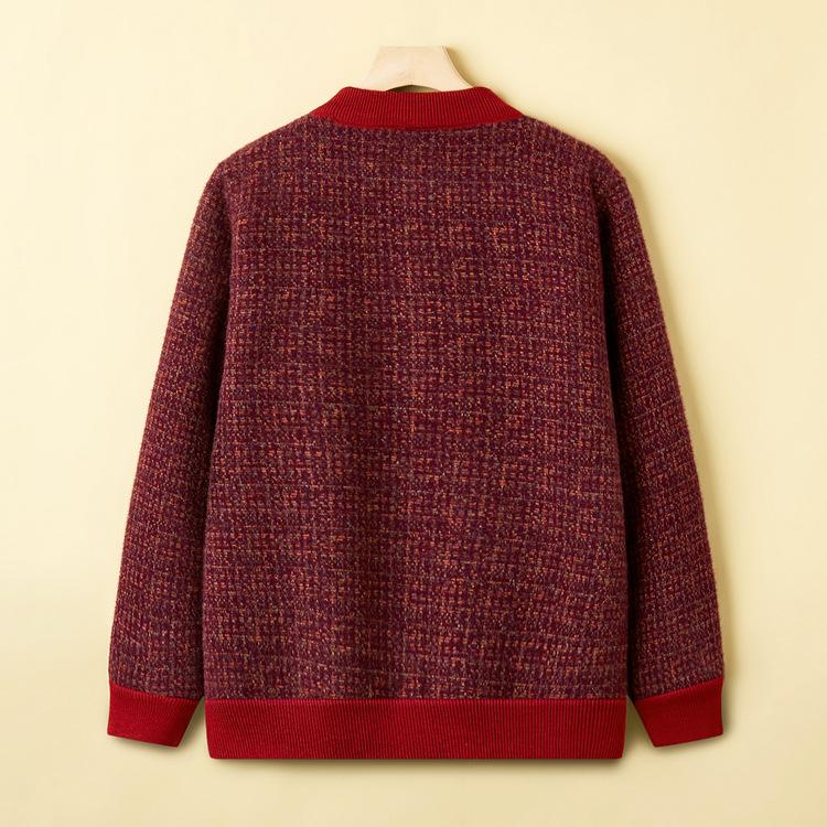 Short Style, Fashionable, Middle-aged and Elderly Women's Mother's Clothes, New Winter Tops, Plus Velvet, Thickened Mother's Autumn and Winter Jacket