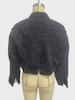 New Women's European and American Beaded Denim Jacket - Short, Loose, and Trendy