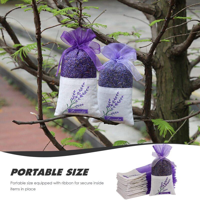 20 stk Tomme poser Pose Blomstertrykk Lavendelduft Duftposeposer For Oppbevaring av Tørkede Blomster Duft Lavendel