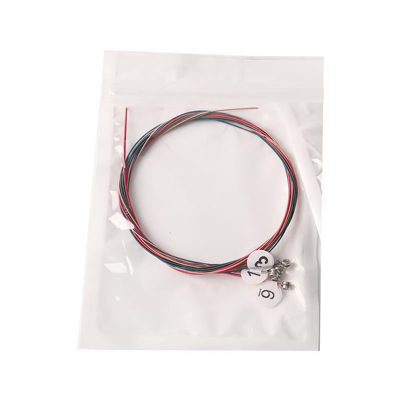 Folk String Colored Wooden Guitar String Sets - Individually Packaged Accessories