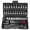 46-Piece Bit & Socket Tool Set with Ratchet Wrench for Auto & Home Repairs