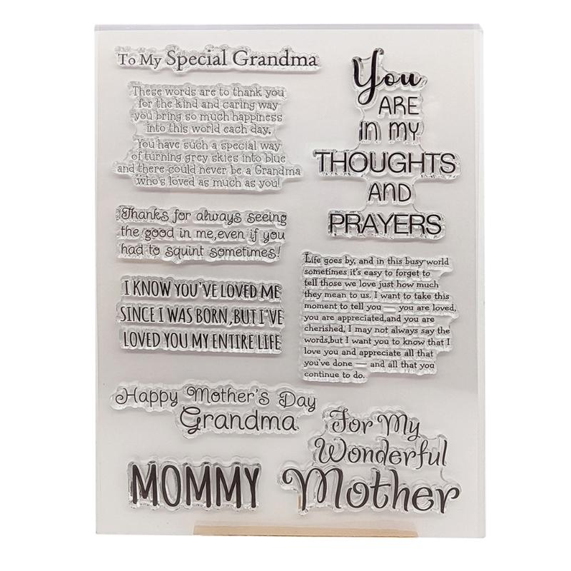 

1 Sheet Clear Stamp Transparent Seal Stamp Card Making 3D Scrapbooking Paper Crafting Stamps Handmade Crafts Supplies