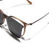 Magnetic Set Glasses Brown Can Be Matched With Myopia Glasses Sunglasses Female Titanium Metal Polarizer Male
