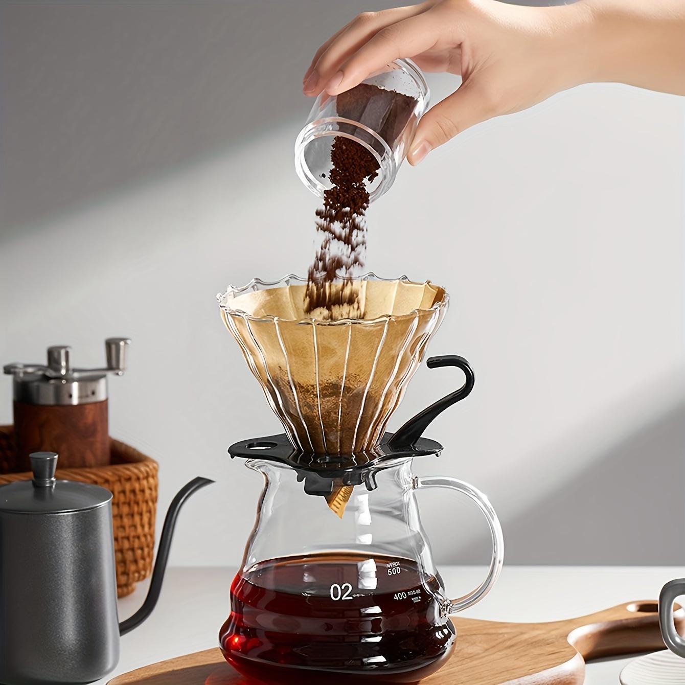 

100 шт.-Бумажные кофейные фильтры Фильтры для пуровера Одноразовые конусные кофейные фильтры Фильтры для кофе ручной работы Бумажный конус Бумага темные хаки