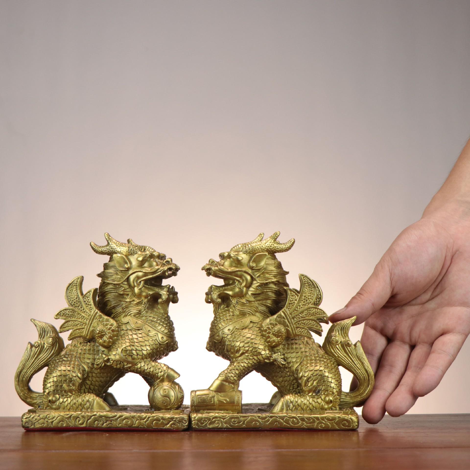 Copper Qilin Wealth & Fortune Handicraft for Home Decoration