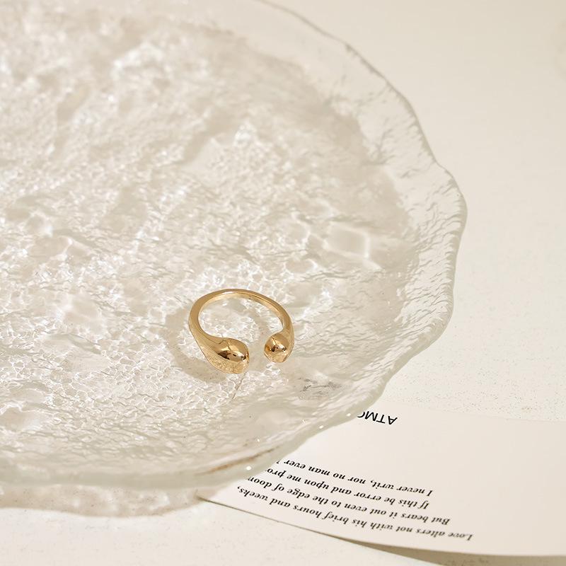 Vintage European & American Open Design Geometric Alloy Ring for Women