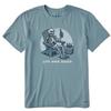 Viața e bună. Tricou Bărbătesc cu Mânecă Scurtă Adirondack Life Was Good Albastru Fumuriu
