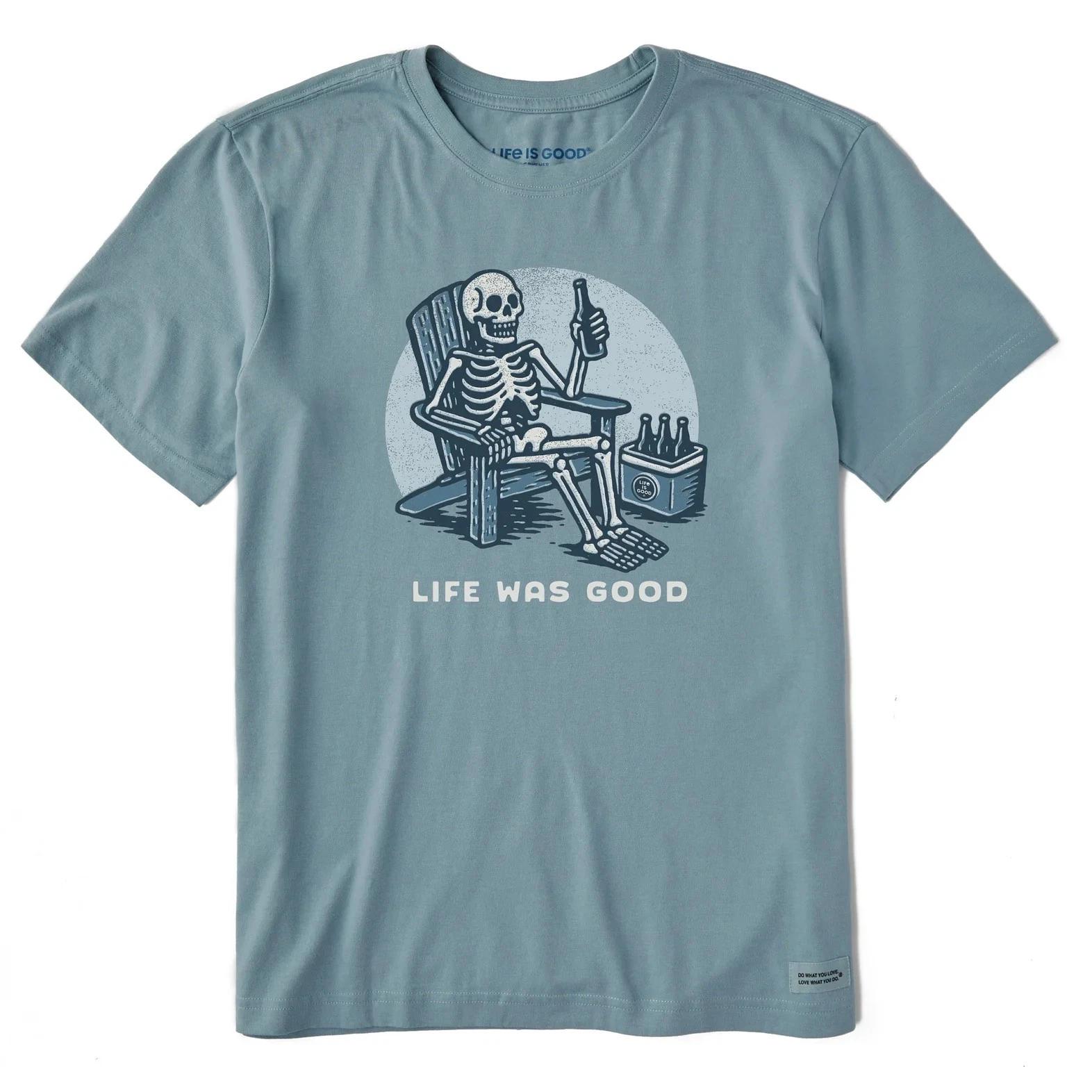 Life is Good. Men s Life Was Good Adirondack Short Sleeve Crusher Tee Smoky Blue 4XL