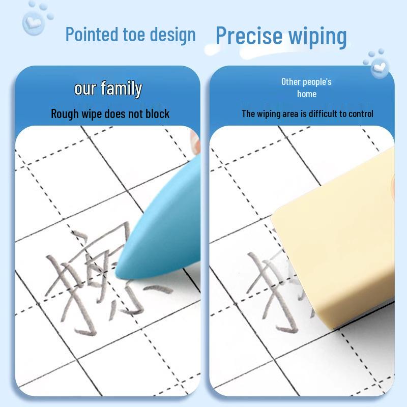 Extra-Large No-Residue Eraser for Kids - Non-Marking & Non-Crumbly with Creative Hole Design