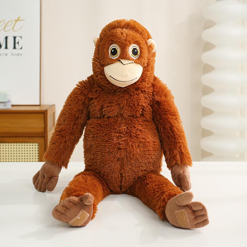 Scimmia Orangutan Giocattolo Bambola Super Morbida Peluche Borse Animali Giocattoli di Peluche Decorazione Anime Cartoni Animati Regali di Compleanno per Bambini Ragazze Cuscino
