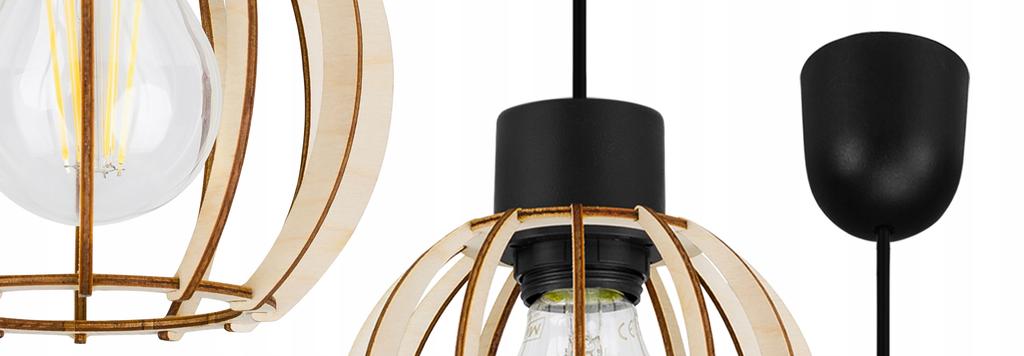 MODERN WOODEN LED CEILING HANGING LAMP