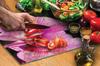 TAGLIERE IN VETRO 40x30 ORCHIDEA