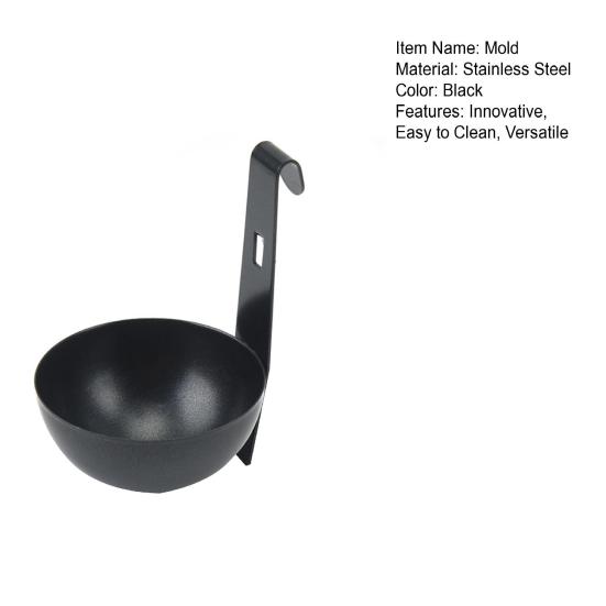 Stainless Steel Egg Mold Hangable Hard Boiled Egg Maker Easy Use Semi-Circular Design Rust Resistant Egg Cooker Kitchen Tool