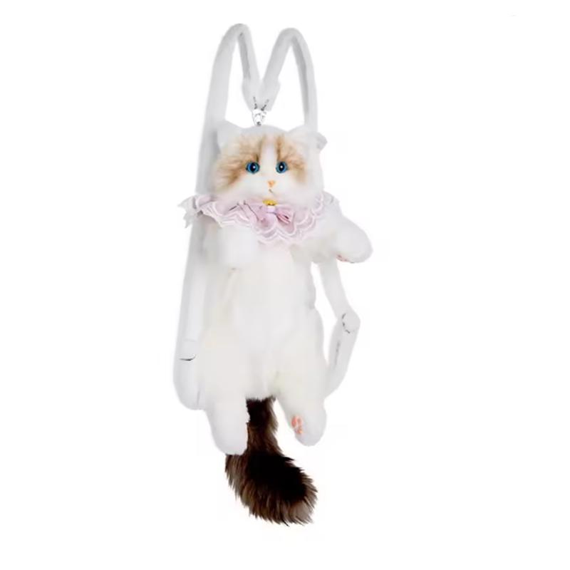 Plush CAT Backpack for Boys Girls Kids Children SchoolBag Cute Cartoon School Bags Kindergarten Preschool Baby Bag