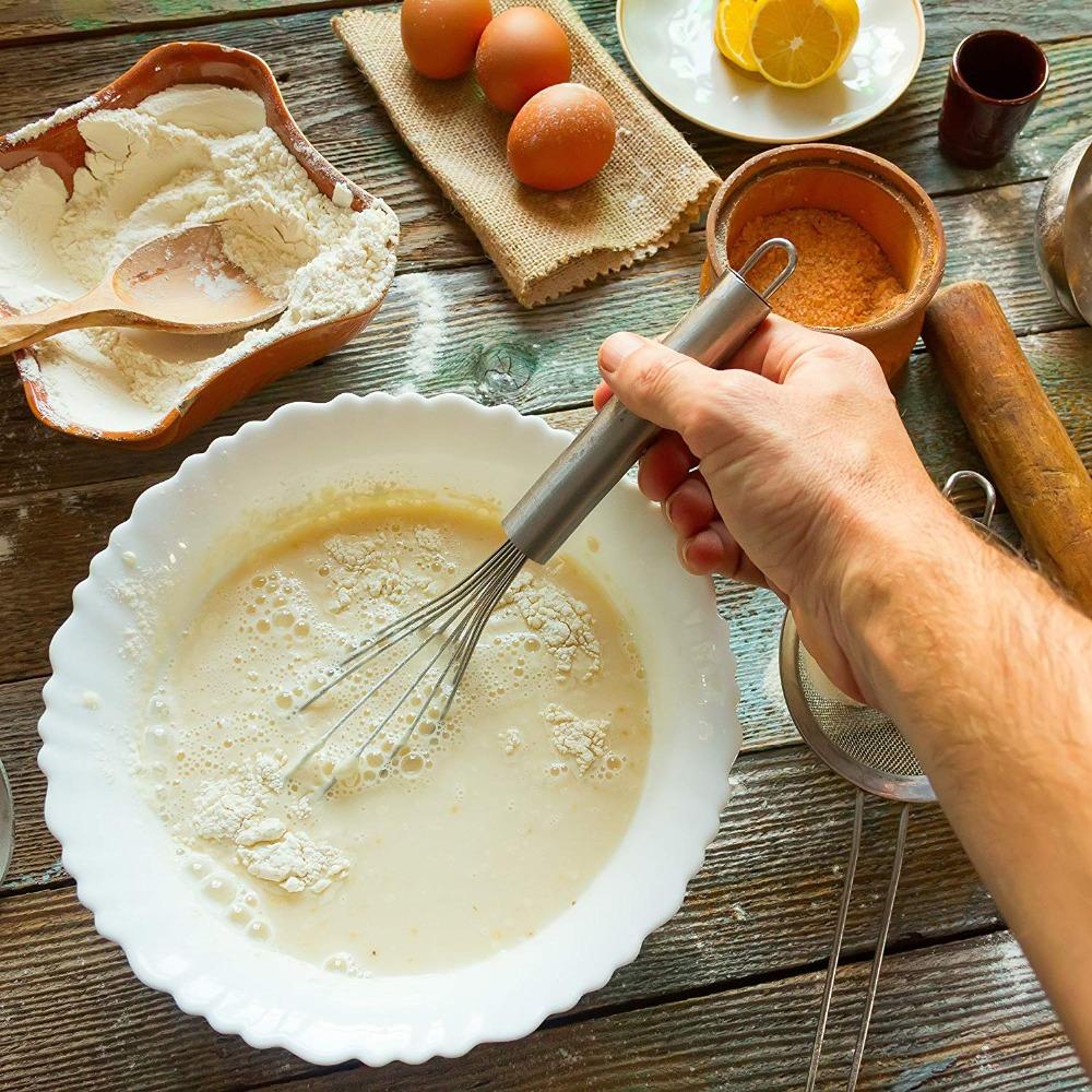 Handheld Round Handled Egg Beater, Egg Mixer, Cream Whisk, Household Baking Tool