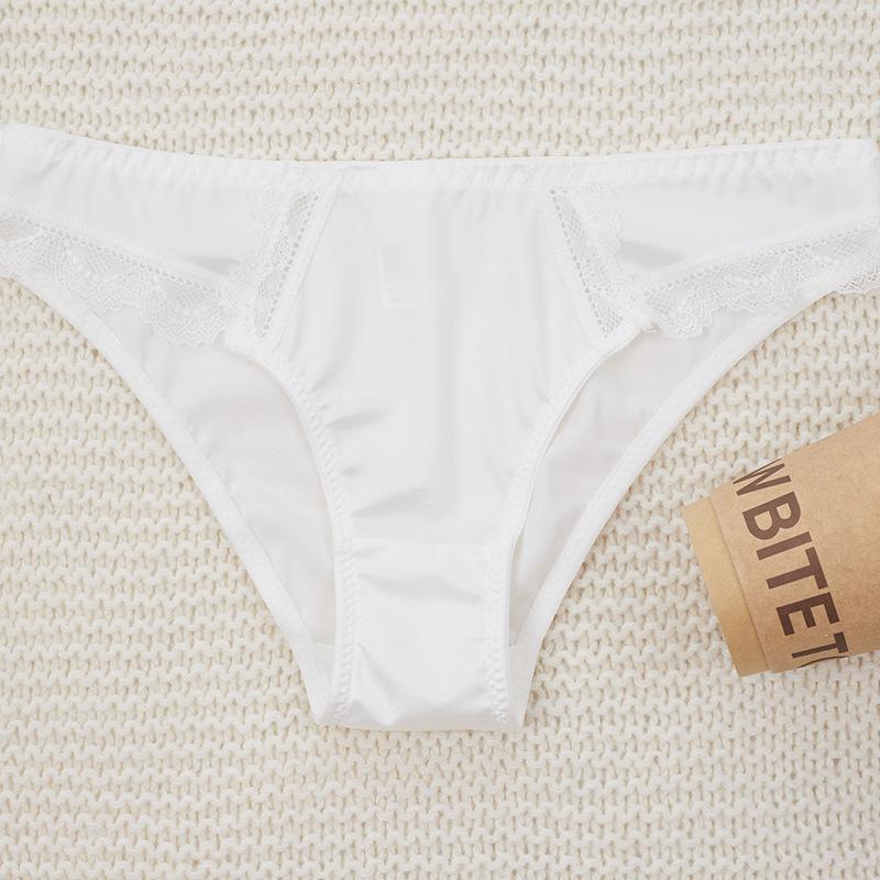 Ladies Summer Thin Sexy Lace Seamless Mesh Breathable Low Waist Triangle Briefs