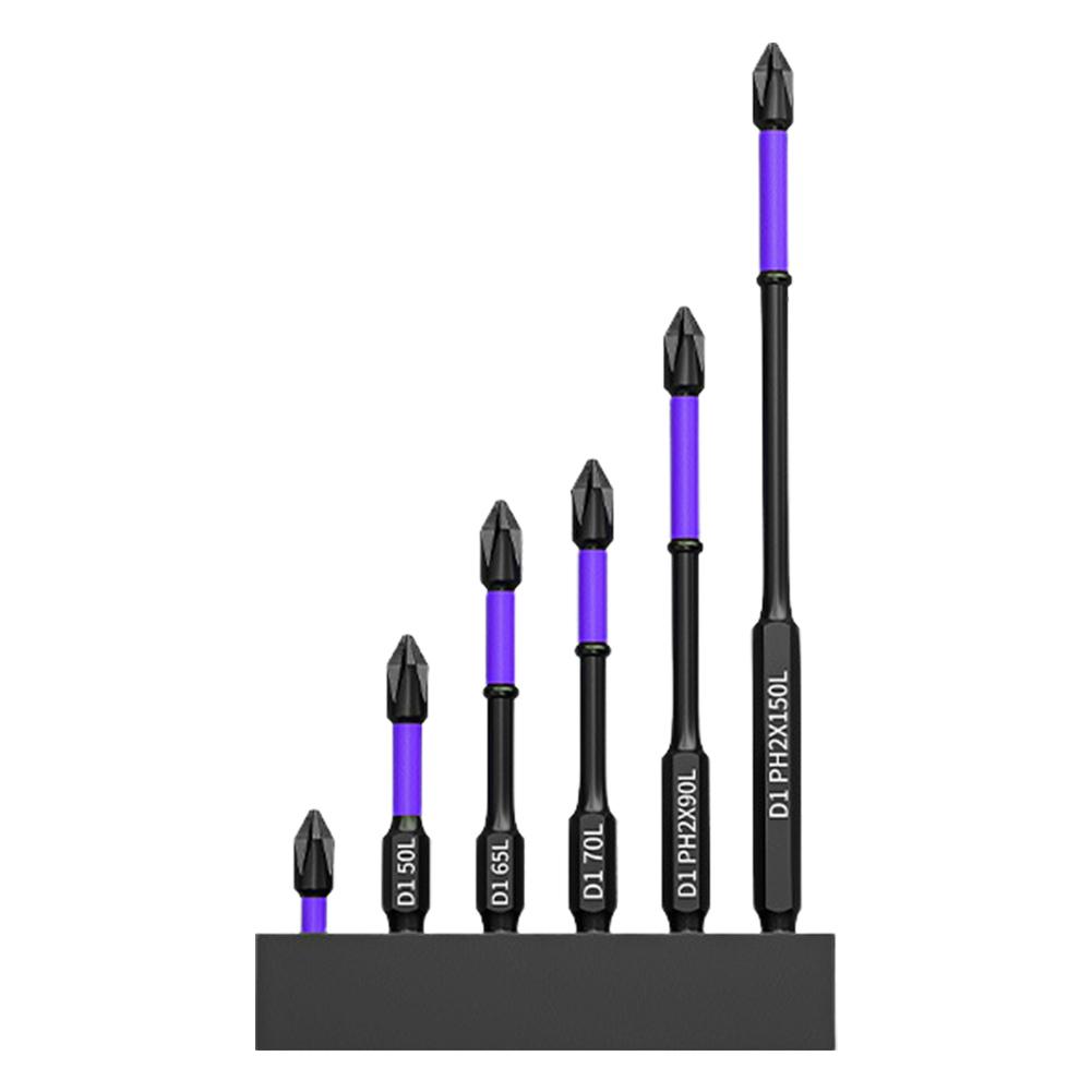 Cross Screwdriver High Hardness Strong Magnetic Non-Slip Bit Professional Hex Socket Set Cross Drill Bit Set for Car  Repair