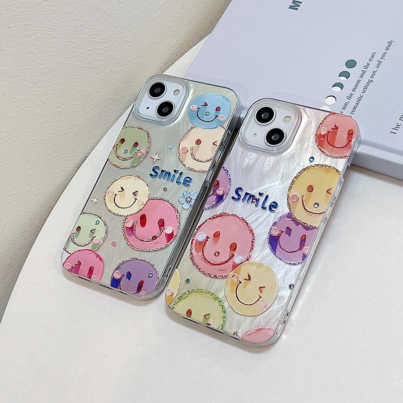 Smile Phone Case for Redmi 13C 14C Redmi Note 13 Pro IPhone 16 Tecno Honor X8 Samsung S23 FE S25 Ultra A35 A54 A53 Realme C53 C67 Reno 12 Cover
