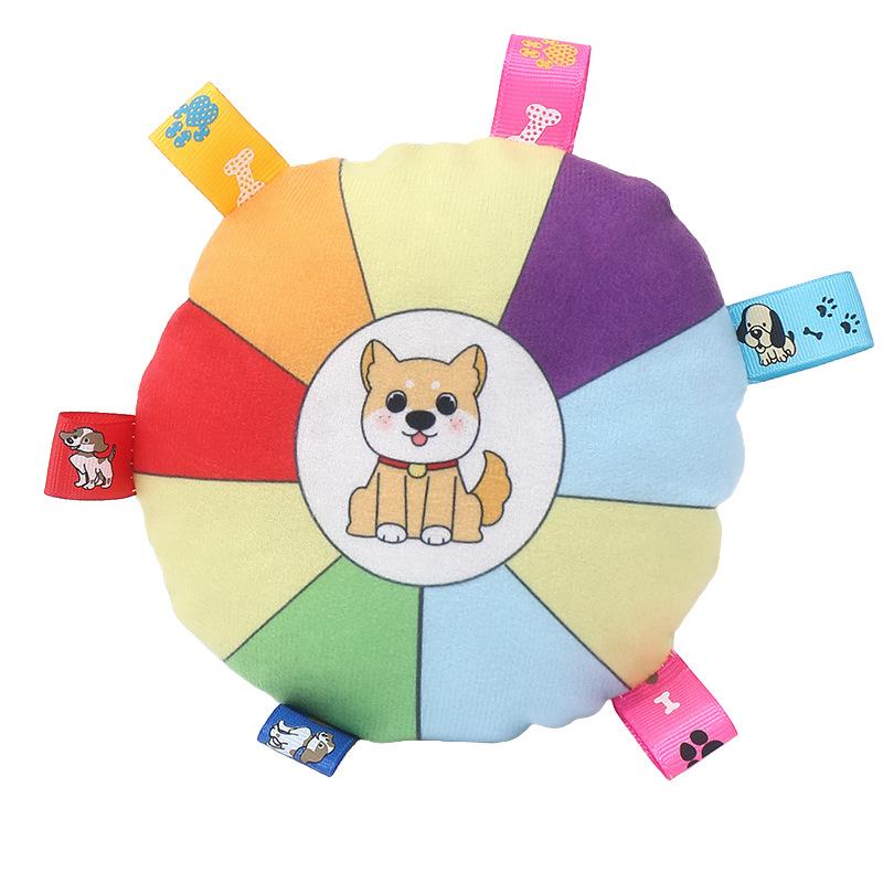 Dog Frisbee Toy Plush Sound Interactive Puppy Frisbee Molar Long Lasting Pet Border Collie Training Dog Training Dedicated