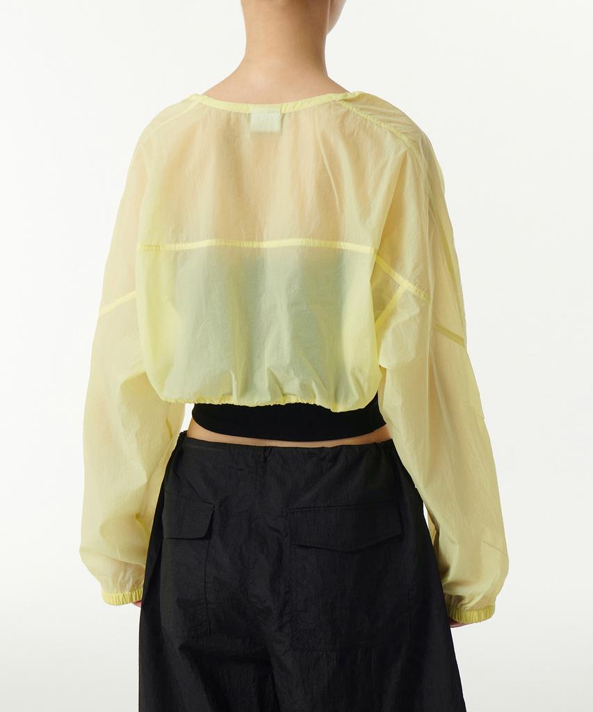 Musinsa Standard Woman Women'S Sheer Nylon Bolero Jacket [Lemon]