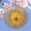 2D Metal Mandala Wind Chime with Honeycomb Design and Bees Outdoor Indoor Garden Decor for All Seasons