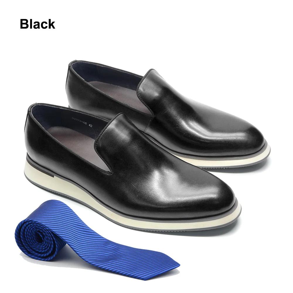 

Classic Genuine Leather Loafer Shoes for Men High Quality Luxury Handmade Minimalist Style social Casual Original Man Sneakers 46