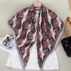 Women S Korean Style Square Scarf Elegant Air Conditioner Shawl