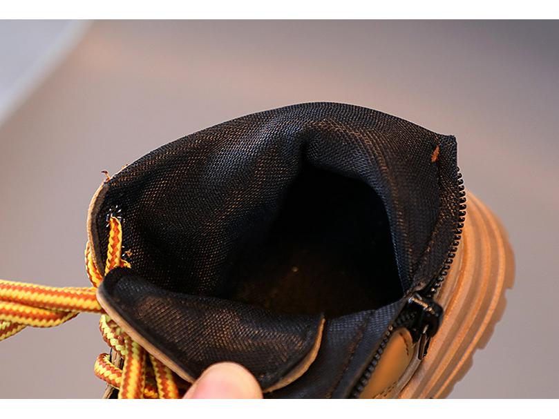 Children's Martin Boots - 2023 Autumn/Winter Collection: Girls' Versatile Yellow Boots & Boys' Retro British Style