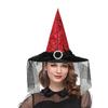 Cosplay Costume Witch Hat Mesh Wizard Hat for All Age Halloween Party Hat Role Play Witch Hat Cloche Hat Headwear