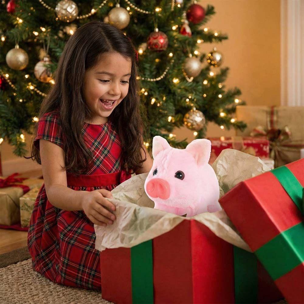 With Wagging Tail Electric Pig Plush Plaything Can Walking Simulation Electric Walking Plush Pig Plaything Playful Cute
