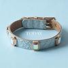 Rhinestone-Studded Leather Pet Collar for Small & Medium Dogs and Cats