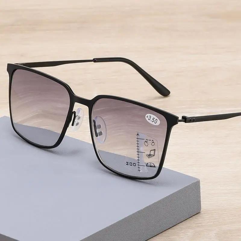 

Sports Multifocal Reading Glasses Men Women Outdoor Uv Protection Sunglasses Unisex Retro Business Progressive Near Far Eyewear 1.5