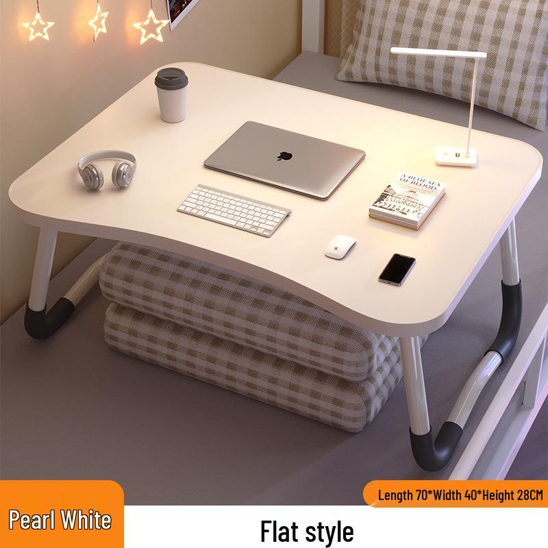 Folding Bedside Desk/Table for Laptop & Study - Bay Window, Bedroom, or Pit Use with Large Brackets