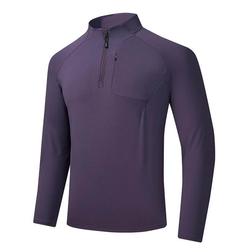 Großes Herren-Reißverschluss-Stehkragen-Langarm-Fleece-Sweatshirt Lässiges Langarm-Weiches und Bequemes Basis-Shirt Stehkragen-Sweatshirt