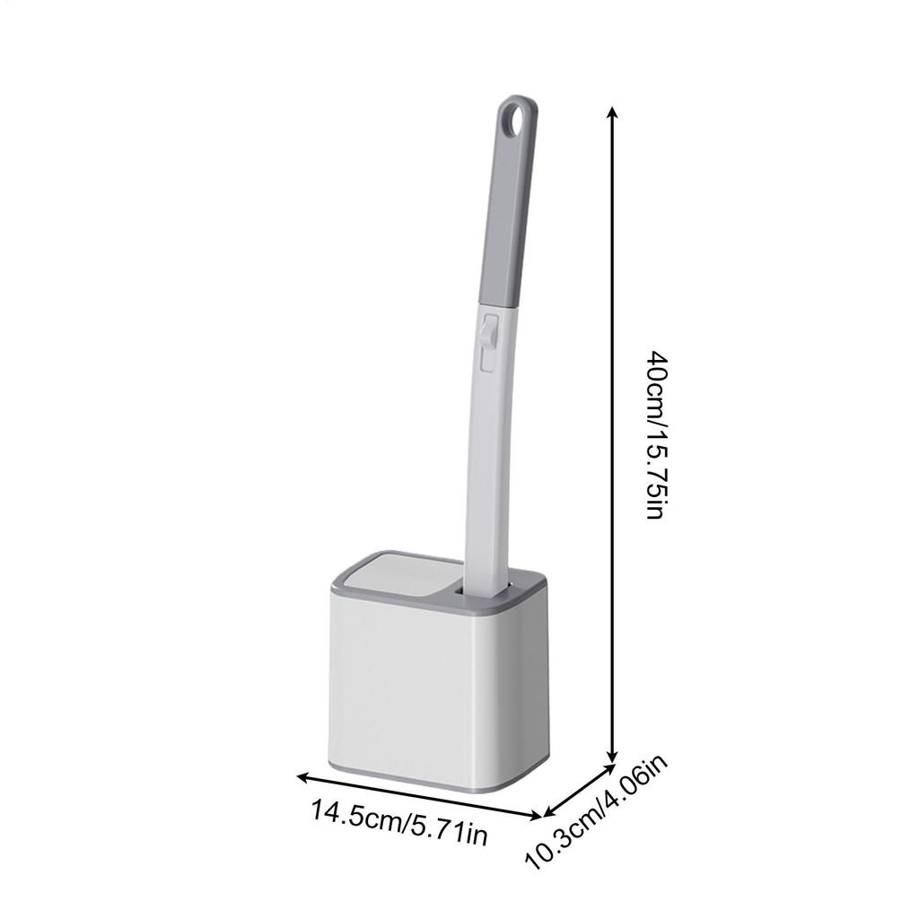 Toilet Wand With Refills Toilet Cleaner Wand With Brush Refills Household Stain Removal Scrubber With Holder For Hard-to-Reach