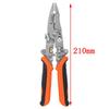 Alloy Steel Wire Stripping Pliers 12 in 1 Foldable Wire Stripping Tool Non-Slip Multifunctional Electrician Crimpe Pliers
