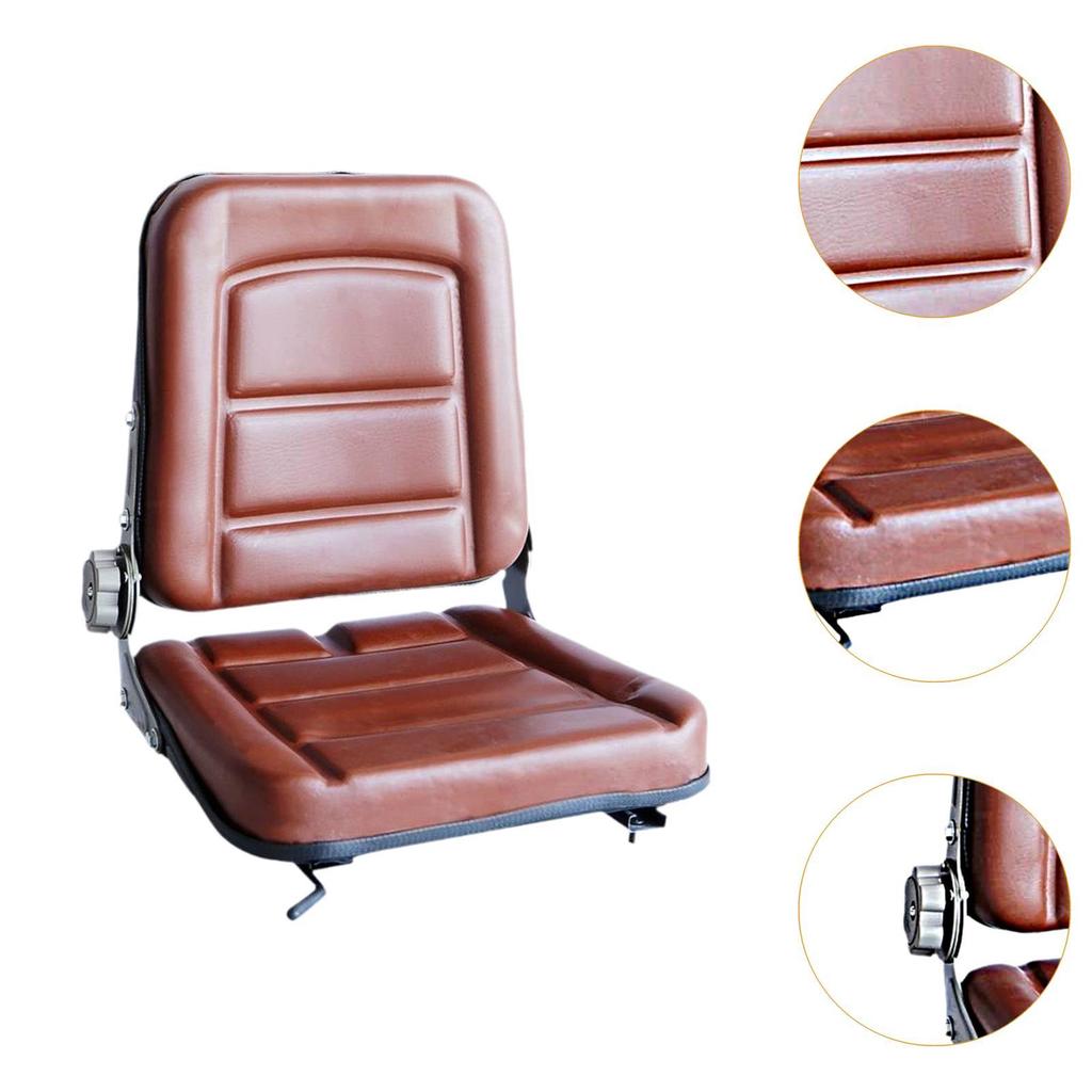 Comfortable Forklift Seat Wear Resistant Sponge Universal Tractor Chair Easy Installation for Lawn Mowers Telehandlers Cranes