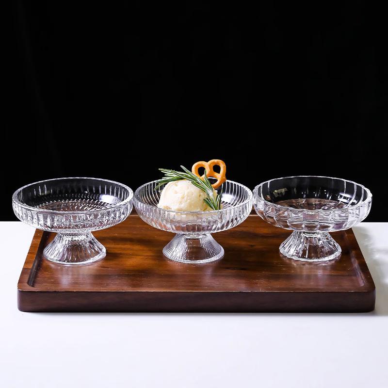 Transparent Glass Dessert & Drink Cups