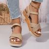 Fashion Shoes for Women Summer Fashion Platform Wedges Buckle Strap Non-slip Sandals Casual Plus Size 36-41 Women Footwear 2025