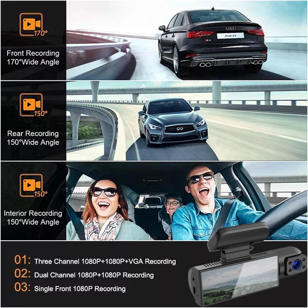 1080P Car Dvr WIFI Car Recorder 3.16-inch Dual Camera Recorder HD Night Vision Video Rear View Camera Black Box Car Accessories