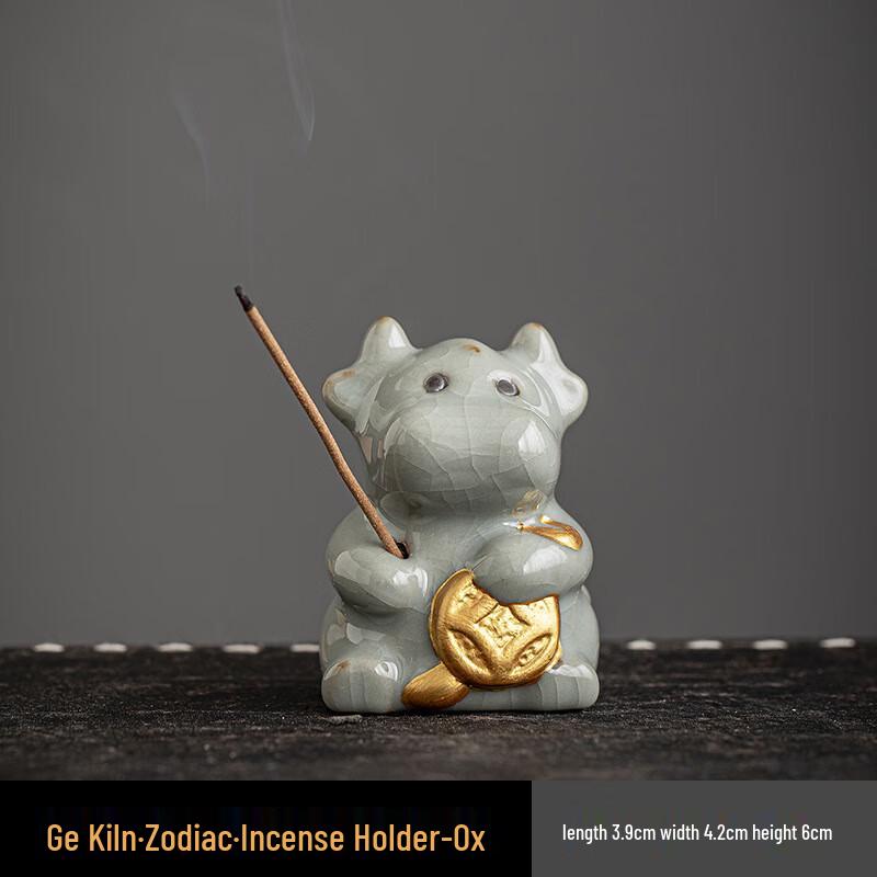 Zisha Ge Ware Chinese Zodiac Incense Holder