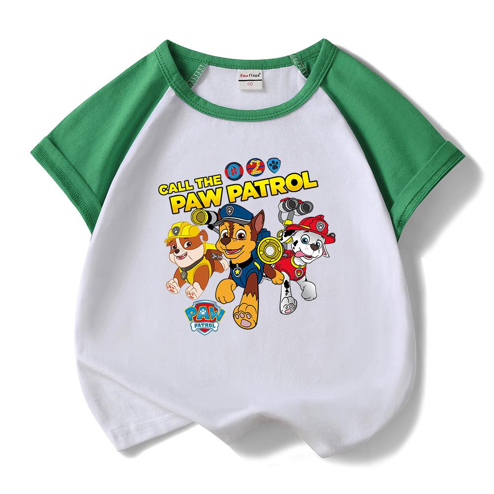 Paw Patrol Kids' Cotton T-Shirt & Shorts Set - Summer Style Boys' Casual Outfit