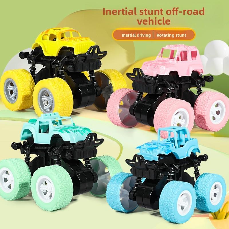 Macaron Color Plastic Off Road Inertia Toy Car For Kids With Durable Design And Visual Development
