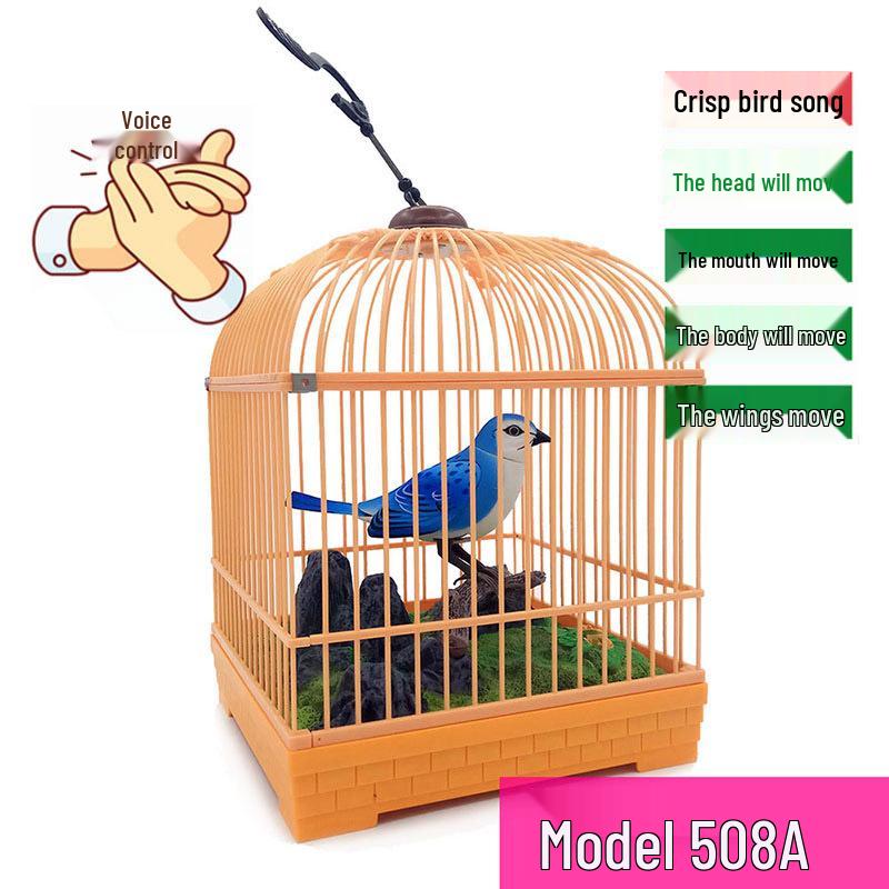 Hlasově ovládaná elektrická hračka Malý ptáček se simulací pohybu a zvuku aktivovaná indukcí