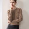 Pure Cashmere Women's Striped Long Sleeve Knit Sweater - Soft, Skin-Friendly, Versatile Pullover for Autumn/Winter
