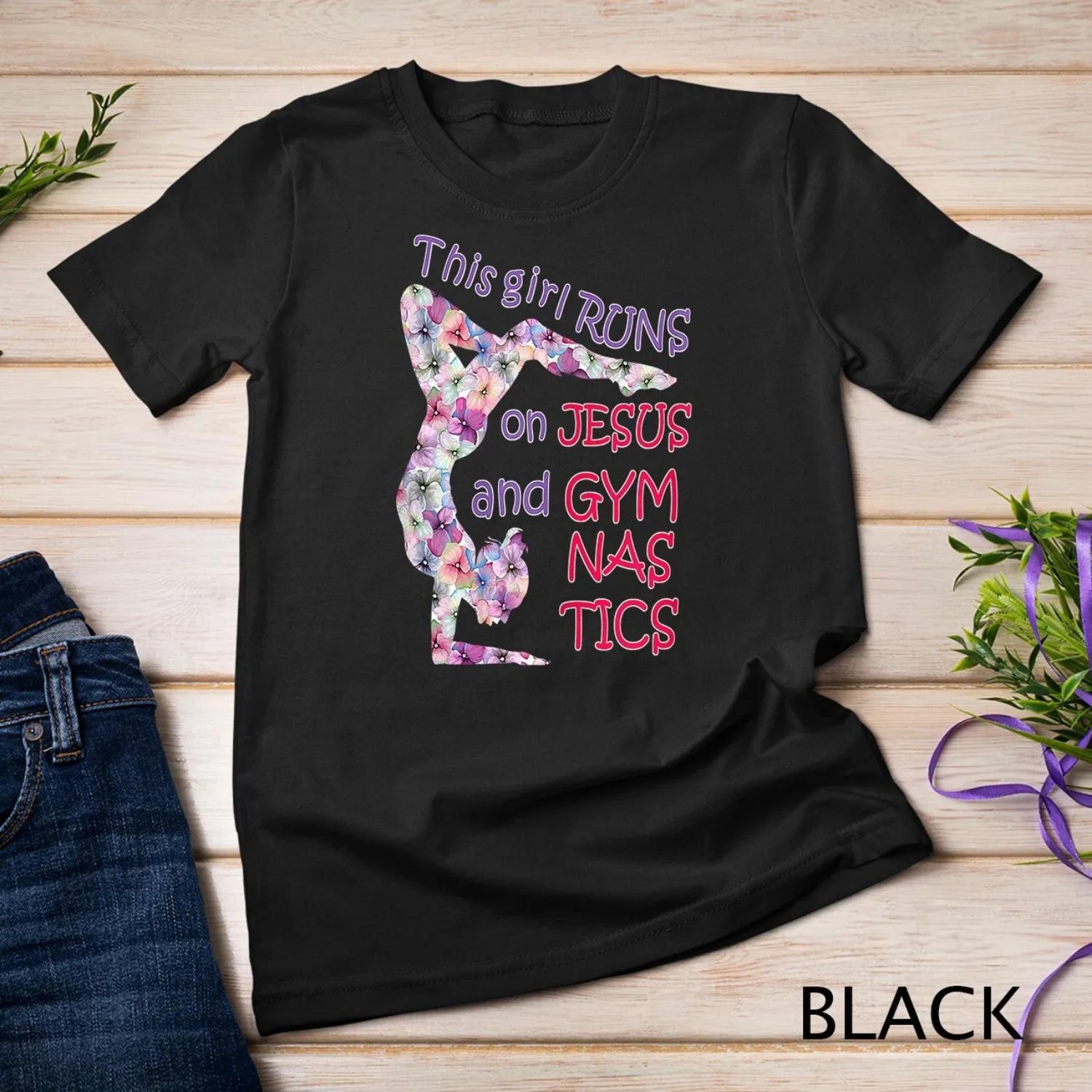Jesus and Gymnastics Girl Artistic Rhythmic Acrobatics T Shirt XXXXXL