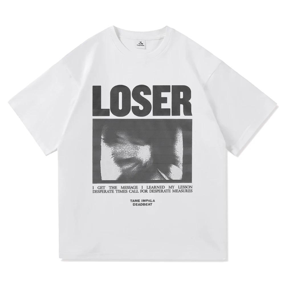

Пісня Tame Impala Loser 2025 Футболка Альбом Deadbeat Чоловічий/жіночий одяг Харадзюку Високоякісні Топи Бавовняні Футболки для Фанатіів Подарунки L