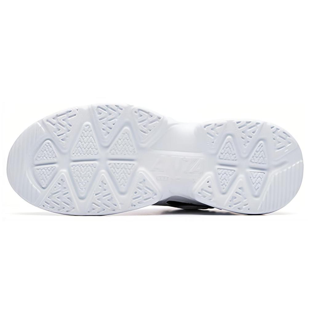 New Anta Cushioned Slip Resistant Low Top Chunky Sneakers Men's White Black 91938862-1